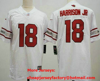 Men's Arizona Cardinals #18 Marvin Harrison Jr Limited White Vapor Jersey