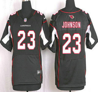 Men's Arizona Cardinals #23 Chris Johnson Black Alternate NFL Nike Elite Jersey