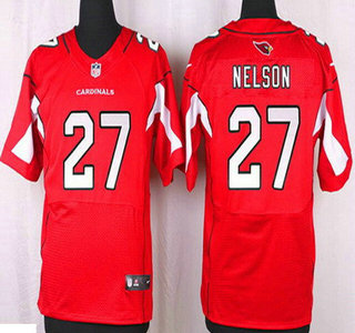 Men's Arizona Cardinals #27 Robert Nelson Red Team Color NFL Nike Elite Jersey