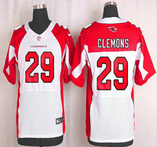 Men's Arizona Cardinals #29 Chris Clemons White Road NFL Nike Elite Jersey