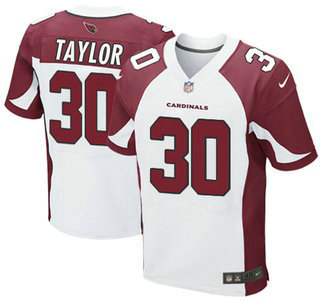 Men's Arizona Cardinals #30 Stepfan Taylor White Road NFL Nike Elite Jersey