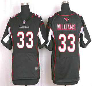 Men's Arizona Cardinals #33 Kerwynn Williams Black Alternate NFL Nike Elite Jersey