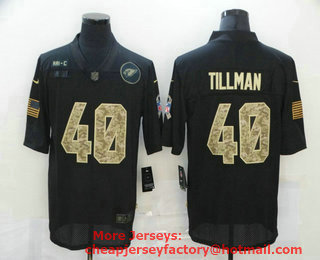Men's Arizona Cardinals #40 Pat Tillman Black Camo 2020 Salute To Service Stitched NFL Nike Limited Jersey