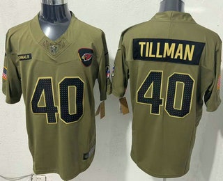 Men's Arizona Cardinals #40 Pat Tillman Olive 2025 FUSE Salute to Service Limited Jersey
