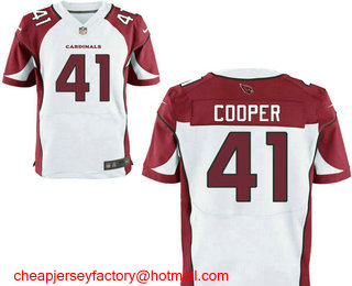 Men's Arizona Cardinals #41 Marcus Cooper White Road Stitched NFL Nike Elite Jersey