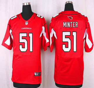 Men's Arizona Cardinals #51 Kevin Minter Red Team Color NFL Nike Elite Jersey