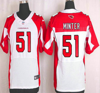 Men's Arizona Cardinals #51 Kevin Minter White Road NFL Nike Elite Jersey