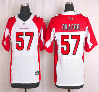 Men's Arizona Cardinals #57 Alex Okafor White Road NFL Nike Elite Jersey