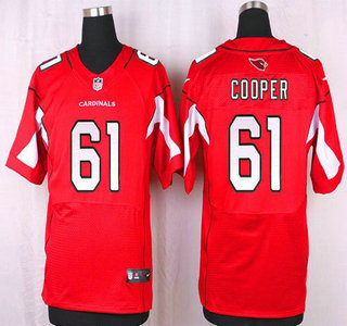 Men's Arizona Cardinals #61 Jonathan Cooper Red Team Color NFL Nike Elite Jersey