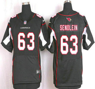 Men's Arizona Cardinals #63 Lyle Sendlein Black Alternate NFL Nike Elite Jersey