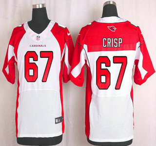 Men's Arizona Cardinals #67 Rob Crisp White Road NFL Nike Elite Jersey