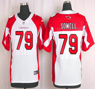 Men's Arizona Cardinals #79 Bradley Sowell White Road NFL Nike Elite Jersey