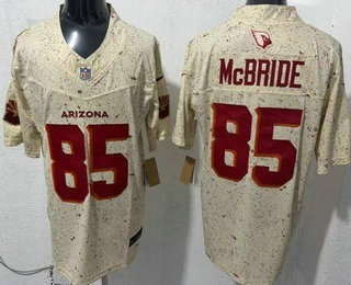 Men's Arizona Cardinals #85 Trey McBride Limited Cream Rivalries FUSE Vapor Jersey