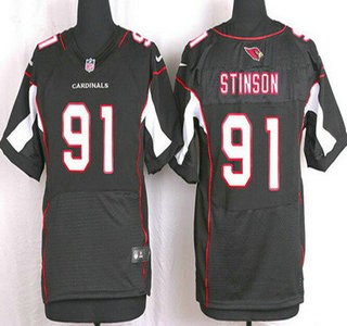 Men's Arizona Cardinals #91 Ed Stinson Black Alternate NFL Nike Elite Jersey