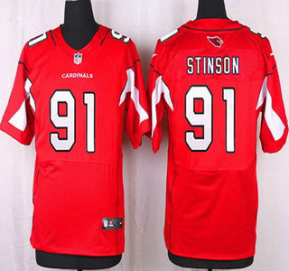 Men's Arizona Cardinals #91 Ed Stinson Red Team Color NFL Nike Elite Jersey