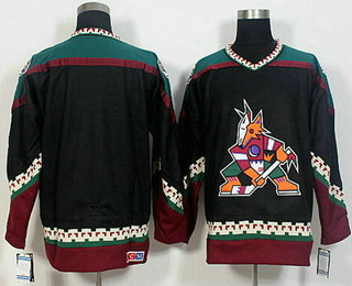 Men's Phoenix Coyotes Blank Black 1998 CCM Vintage Throwback Hockey Jersey