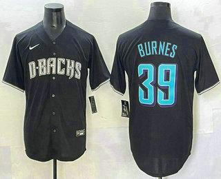 Men's Arizona Diamondbacks #39 Corbin Burnes Black Cool Base Jersey