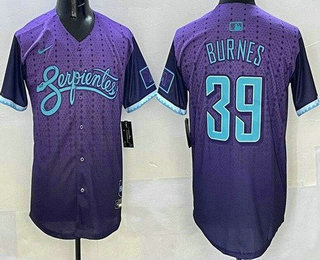 Men's Arizona Diamondbacks #39 Corbin Burnes Purple 2025 City Connect Limited Jersey