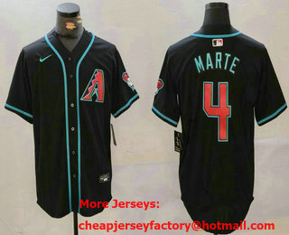 Men's Arizona Diamondbacks #4 Ketel Marte Black Cool Base Limited Stitched Jersey