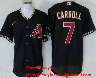 Men's Arizona Diamondbacks #7 Corbin Carroll Black Cool Base Jersey