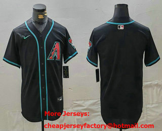 Men's Arizona Diamondbacks Blank Black Cool Base Limited Stitched Jersey