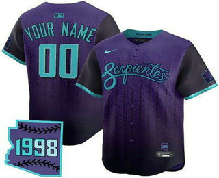 Men's Arizona Diamondbacks Customized Purple 2025 City Connect Limited Jersey