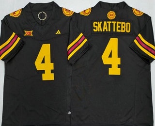 Men's Arizona State Sun Devils #4 Cameron Skattebo Limited Black 2026 College Football Jersey