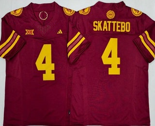 Men's Arizona State Sun Devils #4 Cameron Skattebo Limited Red 2026 College Football Jersey