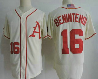 Men's Arkansas Razorbacks #16 Andrew Benintendi Cream Stitched NCAA College Baseball Jersey S-3XL