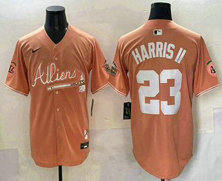 Men's Atlanta Braves #23 Michael Harris II Cream Cool Base Limited Jersey