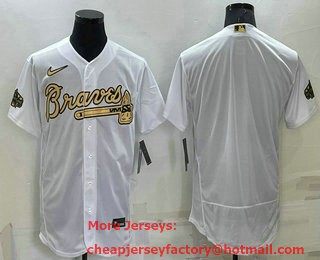 Men's Atlanta Braves Blank White 2022 All Star Stitched Flex Base Nike Jersey