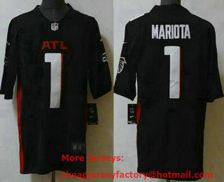 Men's Atlanta Falcons #1 Marcus Mariota Limited Black Vapor Jersey