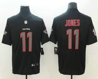 Men's Atlanta Falcons #11 Julio Jones Black 2018 Fashion Impact Black Color Rush Stitched NFL Nike Limited Jersey