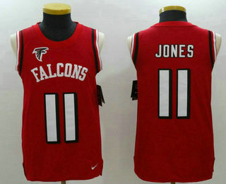Men's Atlanta Falcons #11 Julio Jones Red Color Rush 2017 Vest Stitched NFL Nike Tank Top Jersey