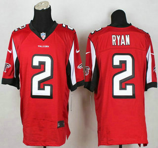 Men's Atlanta Falcons #2 Matt Ryan Nike Red Elite Jersey