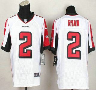 Men's Atlanta Falcons #2 Matt Ryan Nike White Elite Jersey