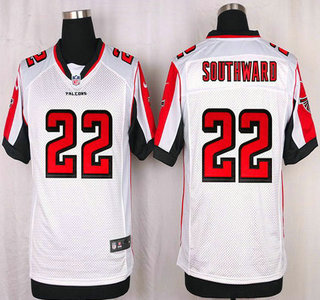 Men's Atlanta Falcons #22 Dezmen Southward White Road NFL Nike Elite Jersey