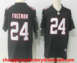 Men's Atlanta Falcons #24 Devonta Freeman Black 2017 Vapor Untouchable Stitched NFL Nike Limited Jersey