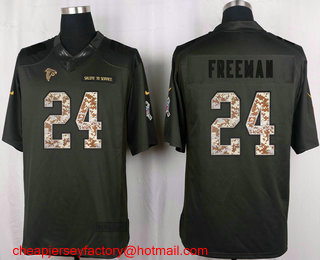 Men's Atlanta Falcons #24 Devonta Freeman Black Anthracite 2016 Salute To Service Stitched NFL Nike Limited Jersey