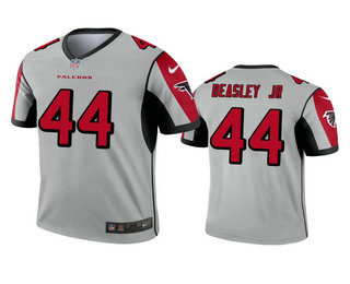 Men's Atlanta Falcons #44 Vic Beasley Jr Silver Inverted Legend Jersey