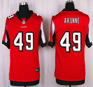 Men's Atlanta Falcons #49 Derek Akunne Red Team Color NFL Nike Elite Jersey