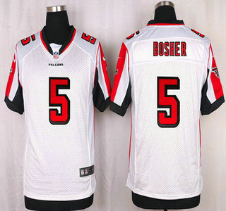 Men's Atlanta Falcons #5 Matt Bosher White Road NFL Nike Elite Jersey