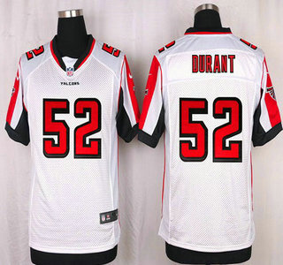Men's Atlanta Falcons #52 Justin Durant White Road NFL Nike Elite Jersey