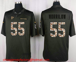 Men's Atlanta Falcons #55 Paul Worrilow Black Anthracite 2016 Salute To Service Stitched NFL Nike Limited Jersey