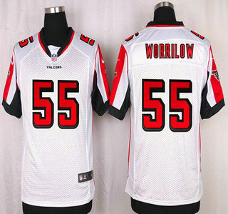 Men's Atlanta Falcons #55 Paul Worrilow White Road NFL Nike Elite Jersey