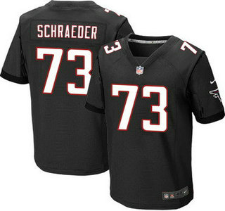 Men's Atlanta Falcons #73 Ryan Schraeder Black Alternate NFL Nike Elite Jersey