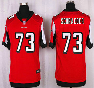 Men's Atlanta Falcons #73 Ryan Schraeder Red Team Color NFL Nike Elite Jersey