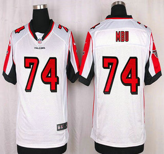 Men's Atlanta Falcons #74 Joey Mbu White Road NFL Nike Elite Jersey