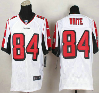 Men's Atlanta Falcons #84 Roddy White Nike White Elite Jersey
