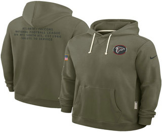 Men's Atlanta Falcons Olive 2025 Salute to Service Pullover Hoodie